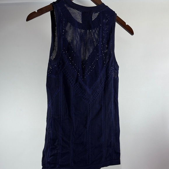 Athleta Navy Mesh Tank Top - Picture 3 of 7
